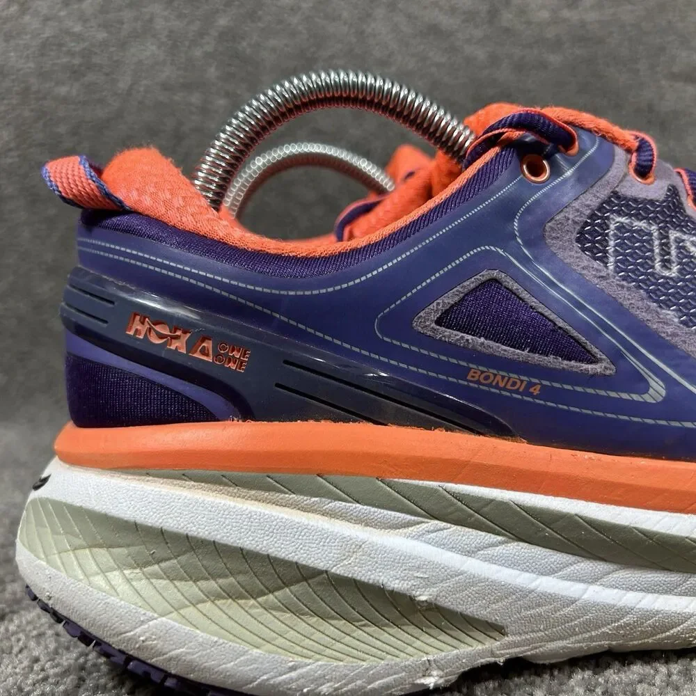Hoka One One Bondi 4 1007862 CBNCR Women Size 10.5 Purple Running Shoes Used